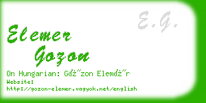 elemer gozon business card